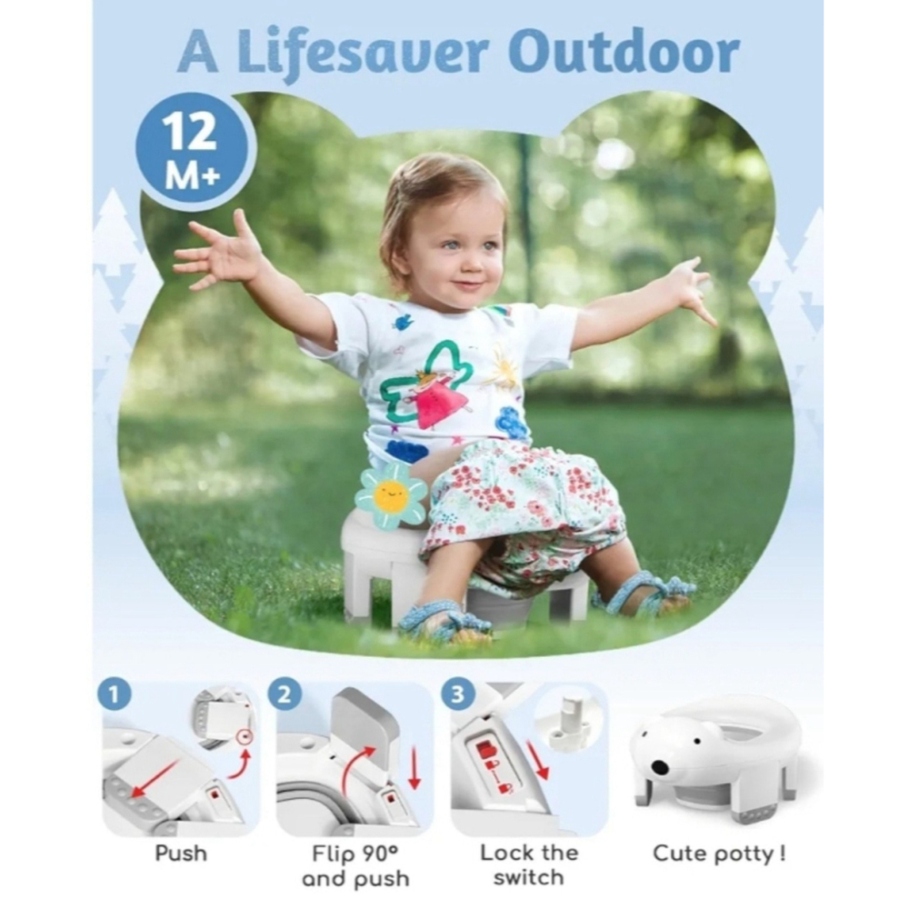 Potty Training Toilet with Funny Training Charts, Complete with Liner Bags - Picture 2 of 7